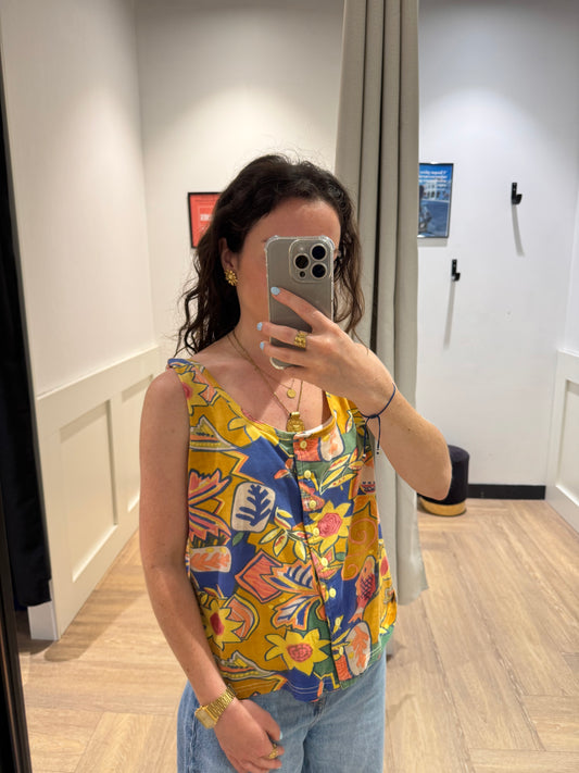 Débardeur vintage à motifs XL