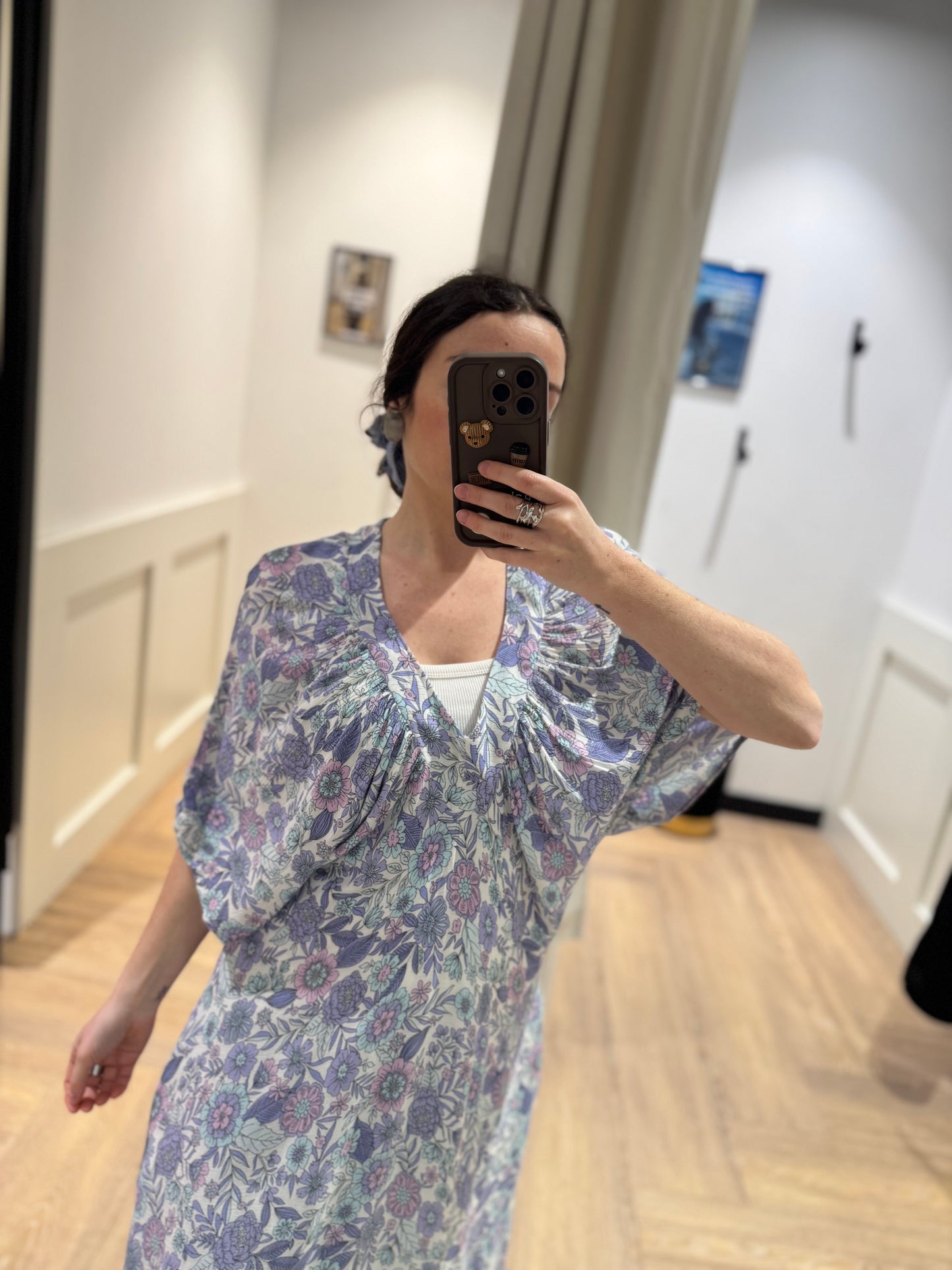 Robe longue à fleurs S
