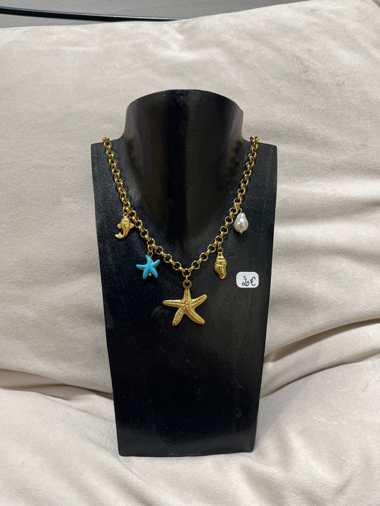 Collier à breloques étoile de mer