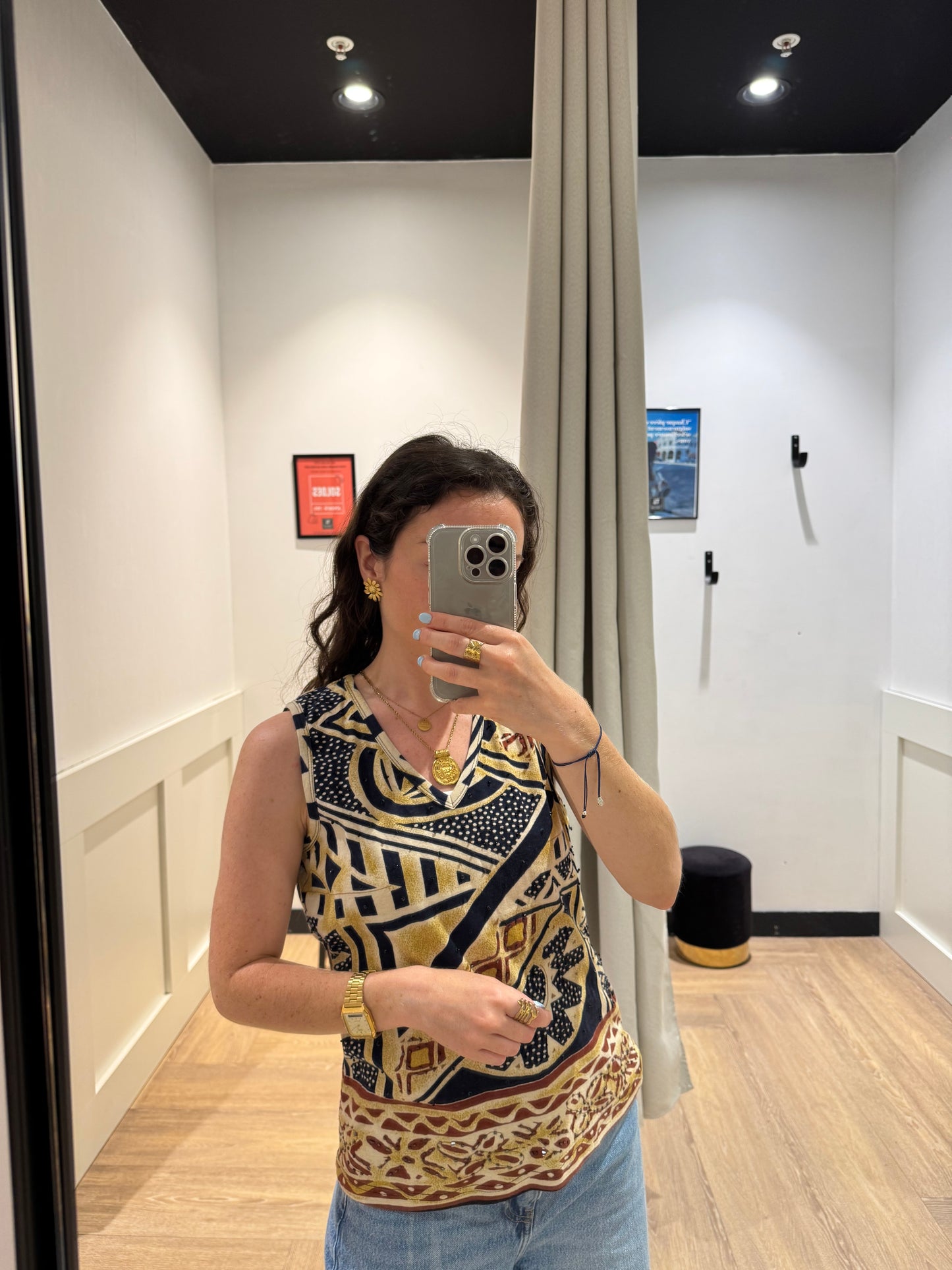 Débardeur vintage à motifs S