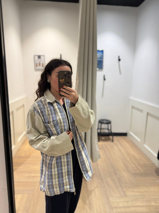 Chemise en velours à carreaux M