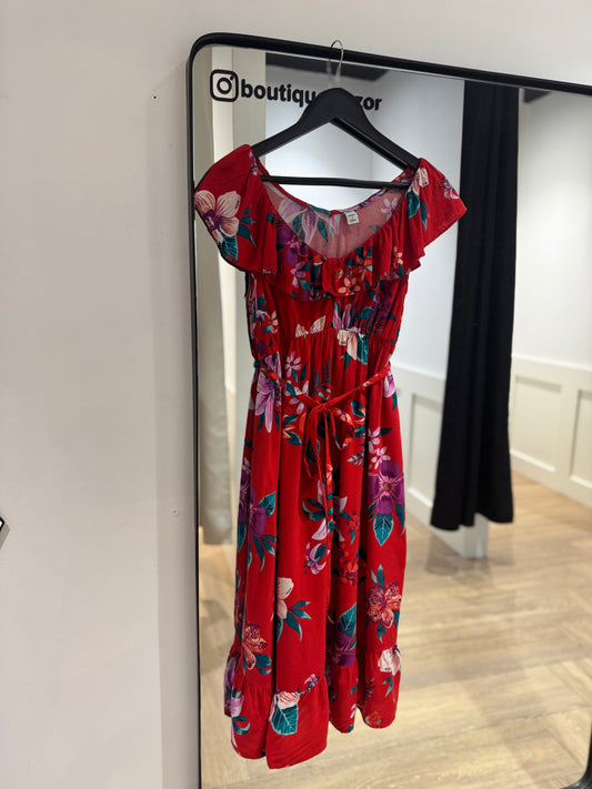 Robe longue à fleurs S