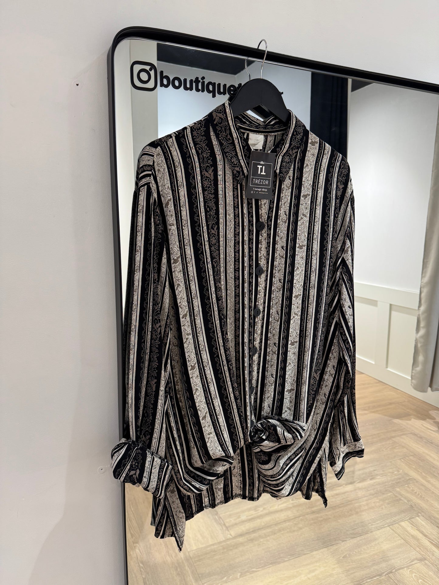 Blouse vintage à motifs 3XL