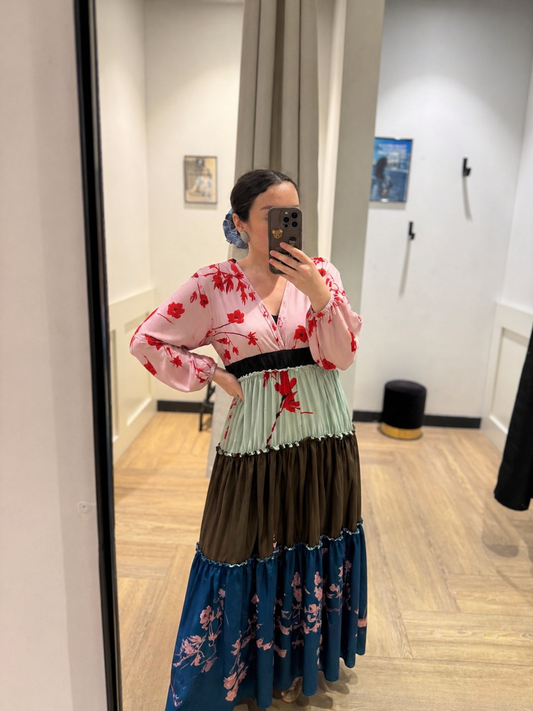 Robe longue à motifs S