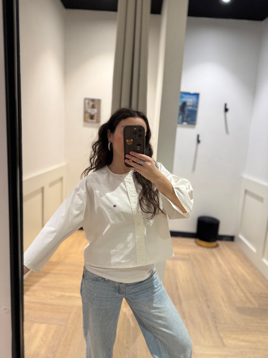 Chemise blanche Tommy Hilfiger upcyclée S/M