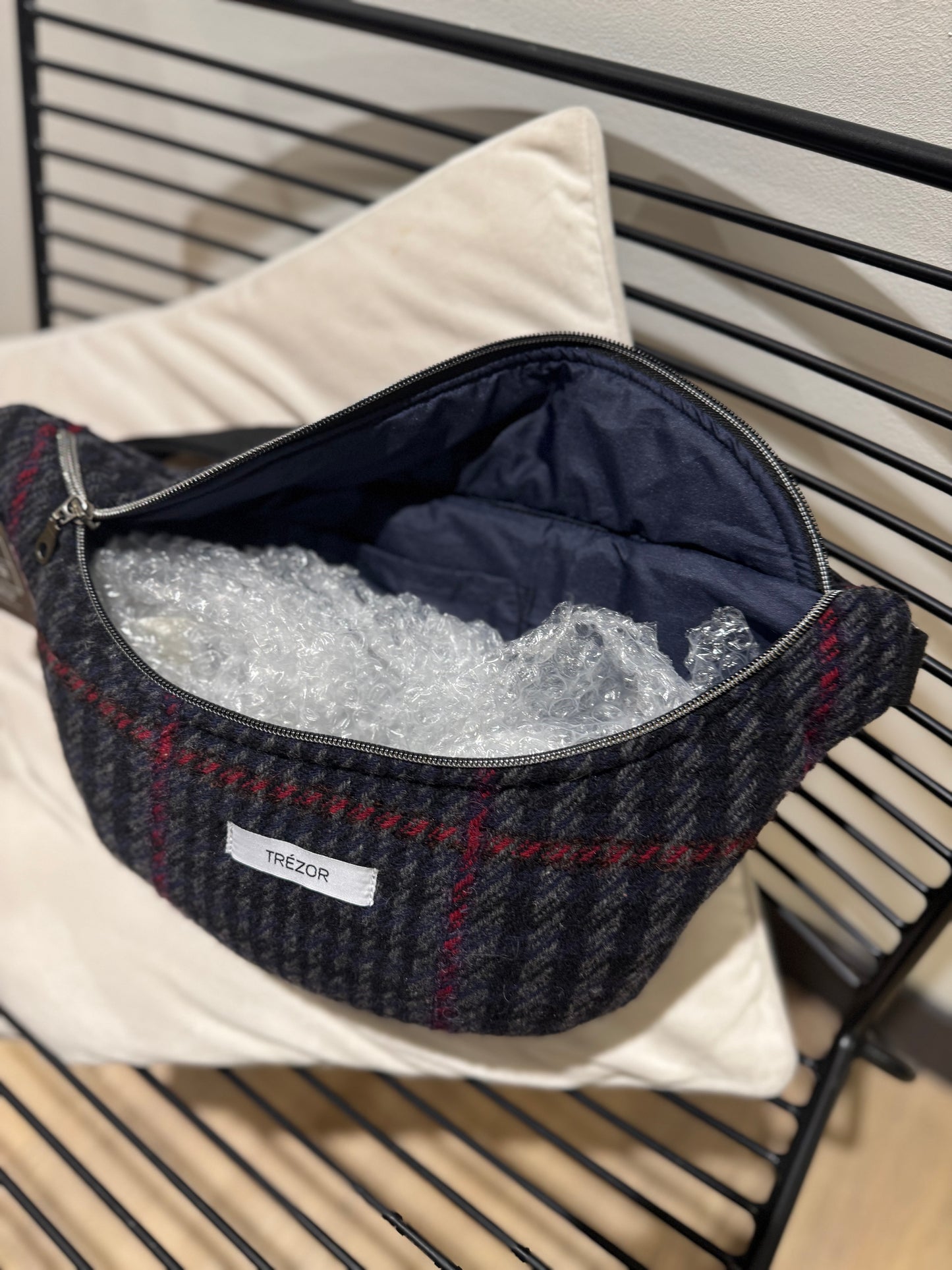 Sac banane grand format upcyclé fait main