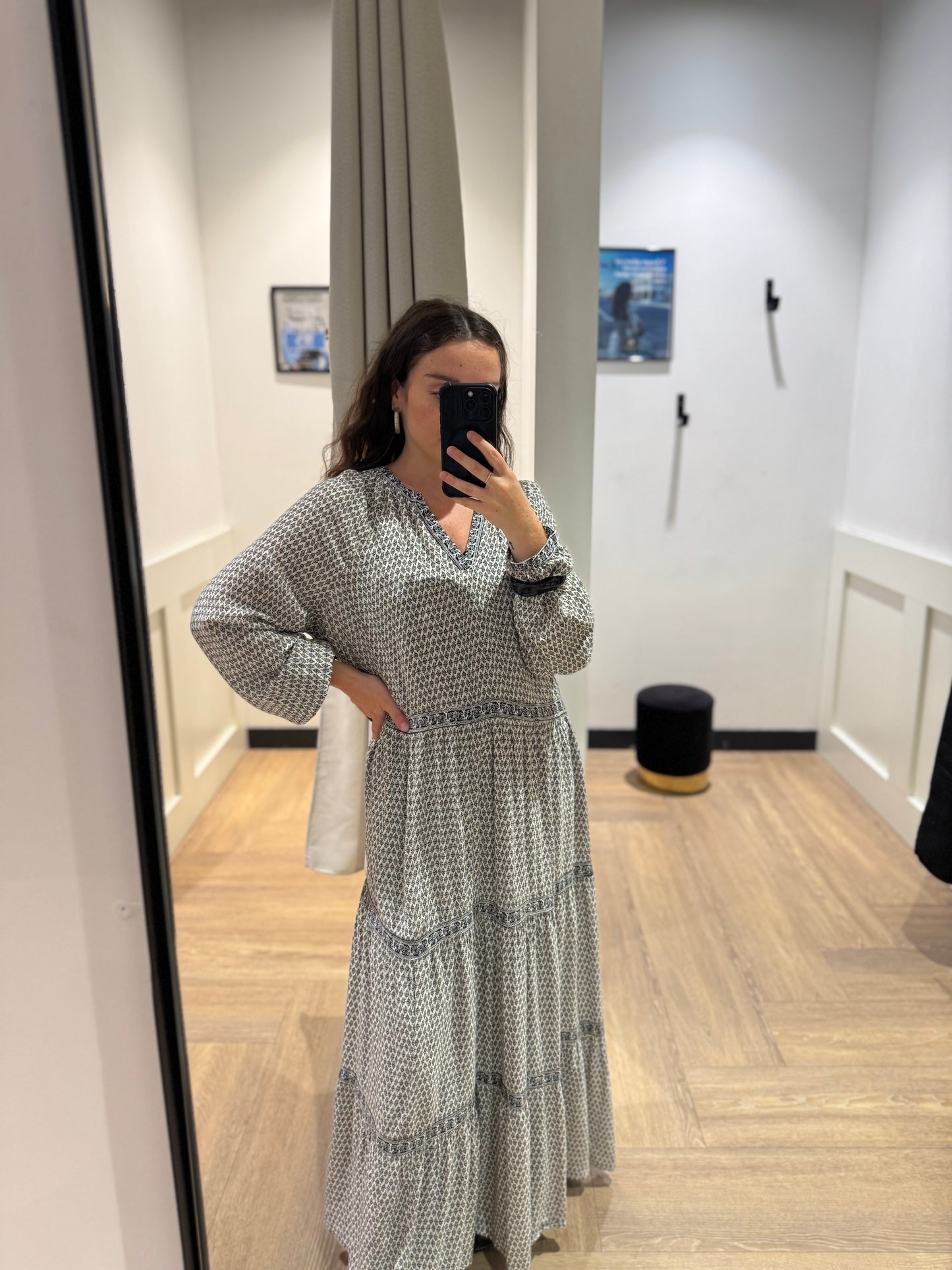 Robe longue à motifs L