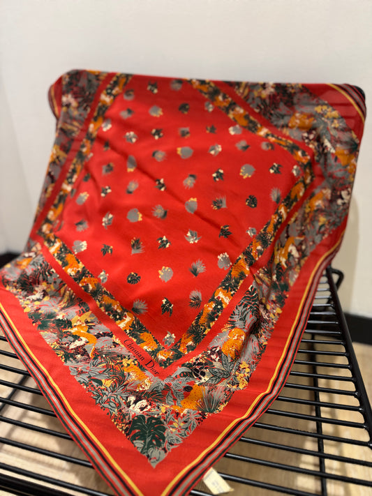 Foulard en soie Christian Dior vintage