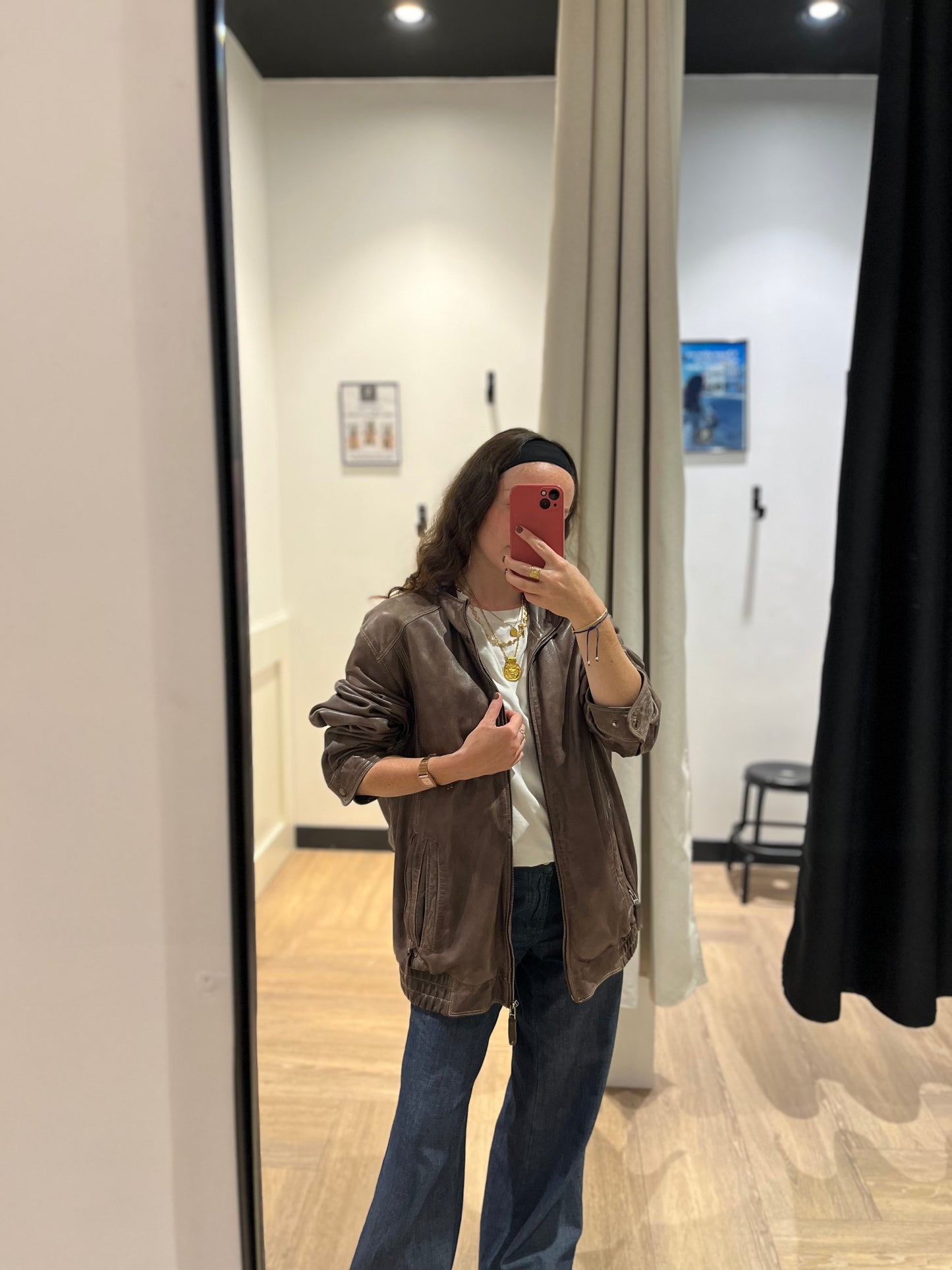 Veste en cuir vintage L/XL
