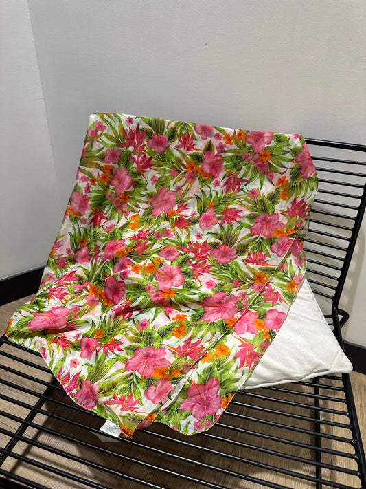 Foulard paréo à fleurs