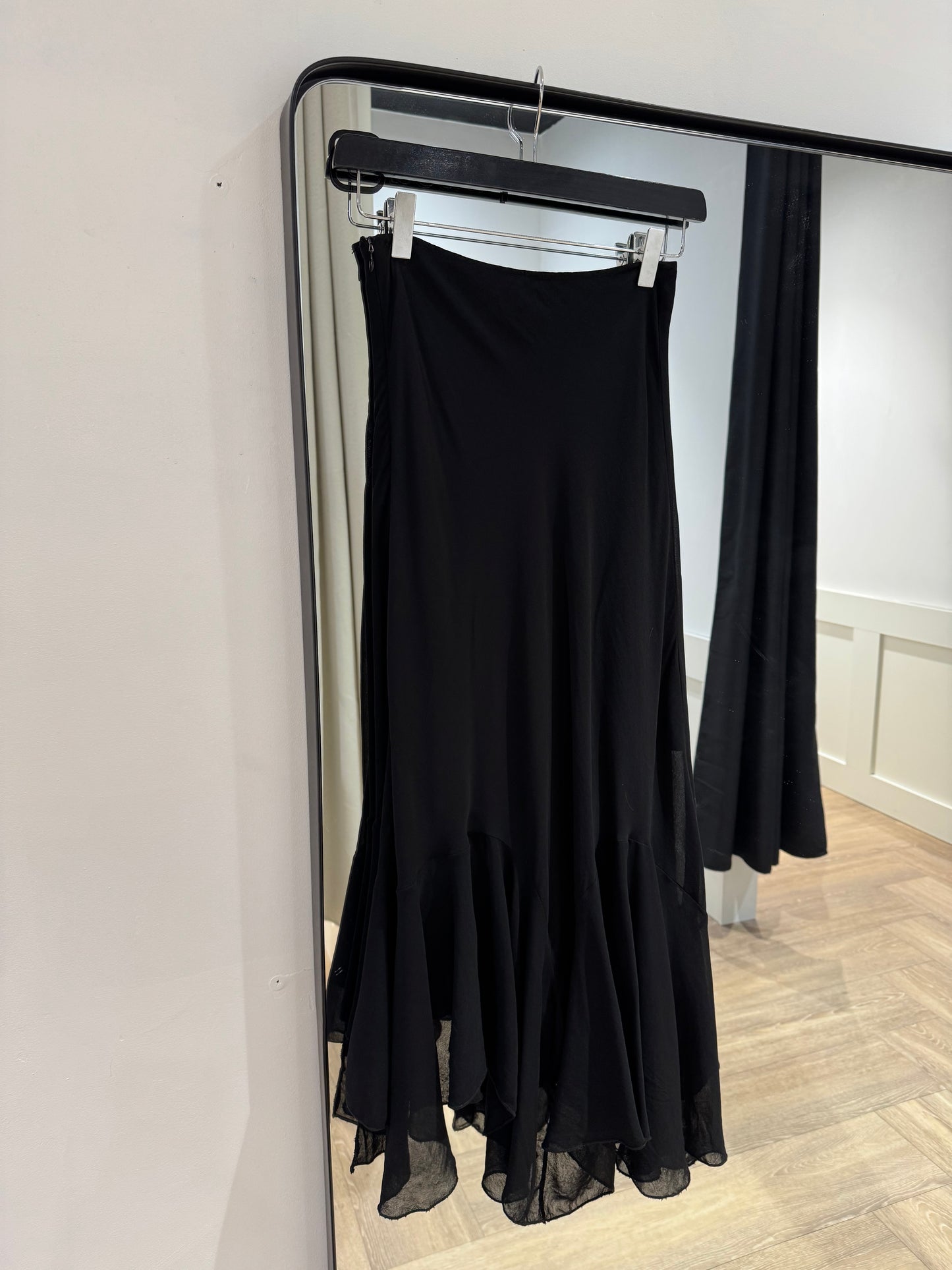 Jupe longue à volants XS