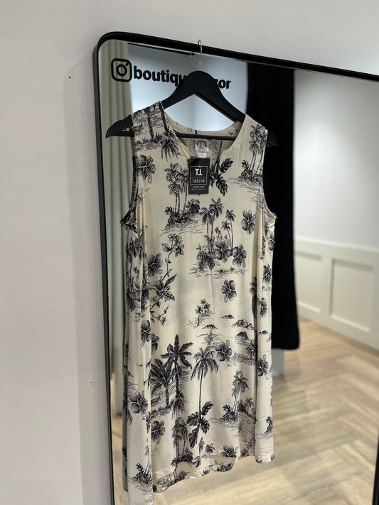 Robe à motifs palmiers L