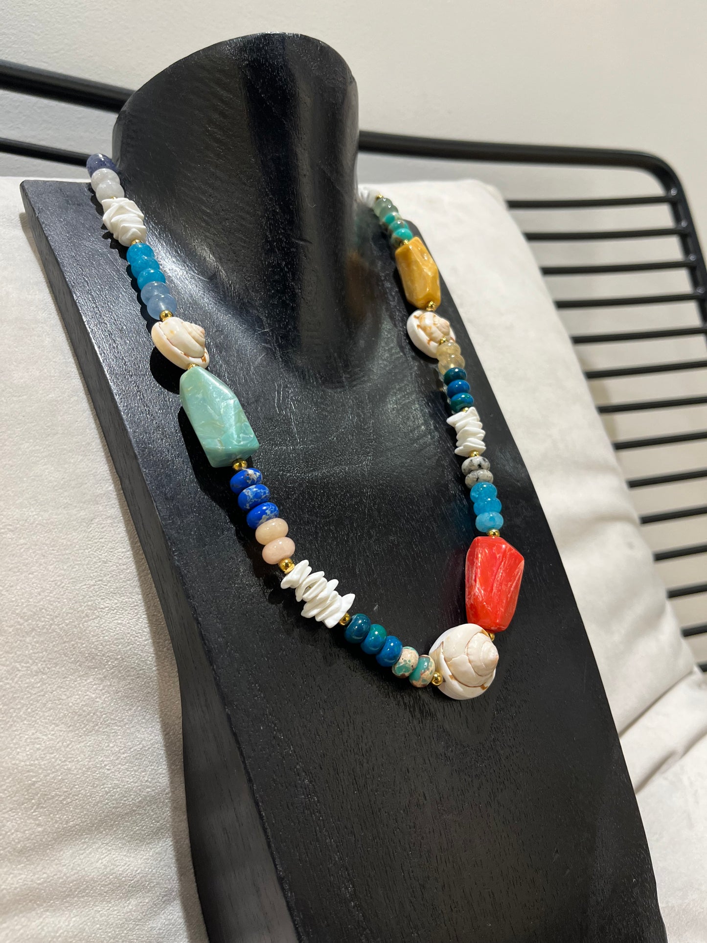 Collier perles & coquillages