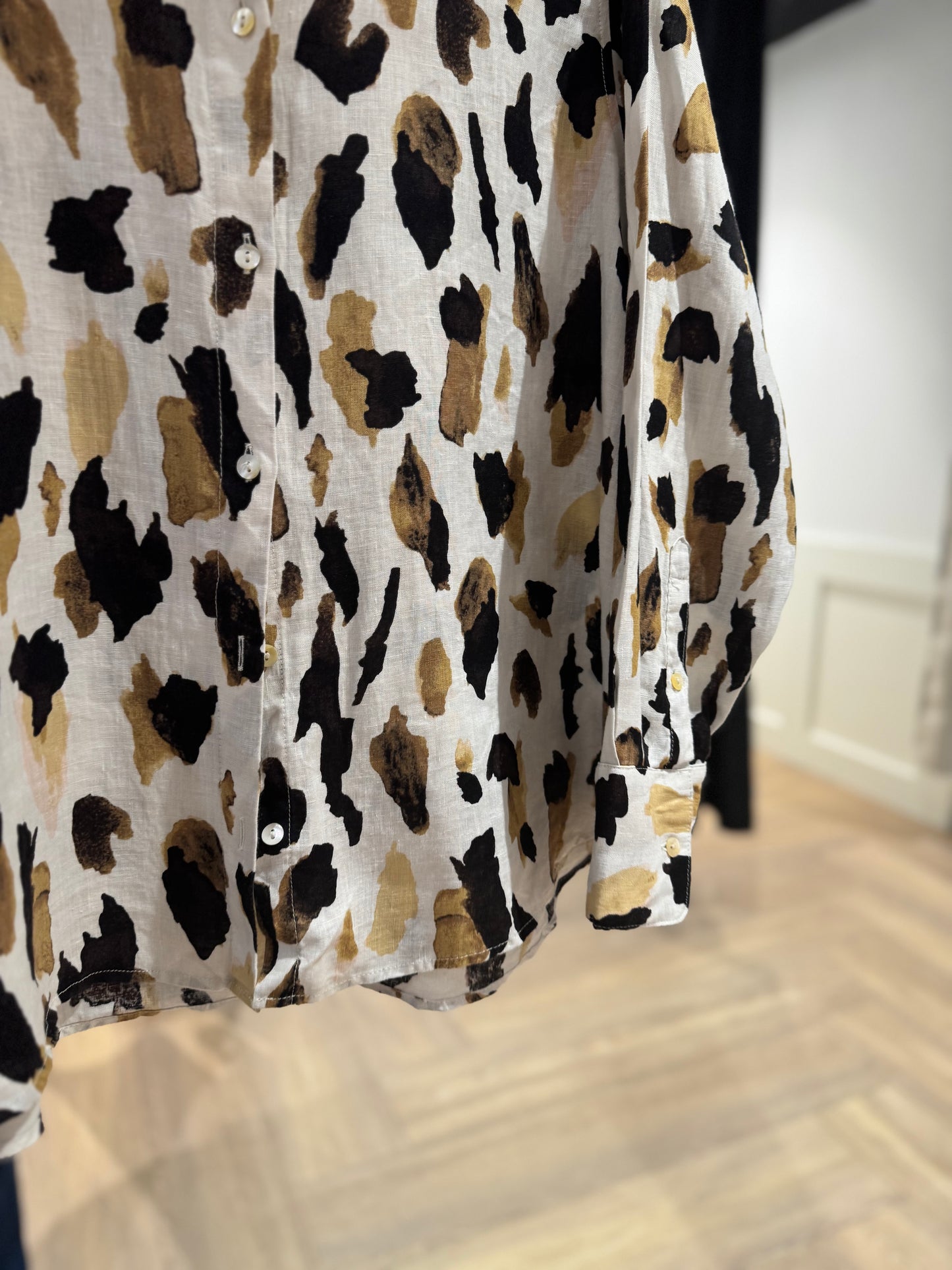 Chemise en lin à motifs XL