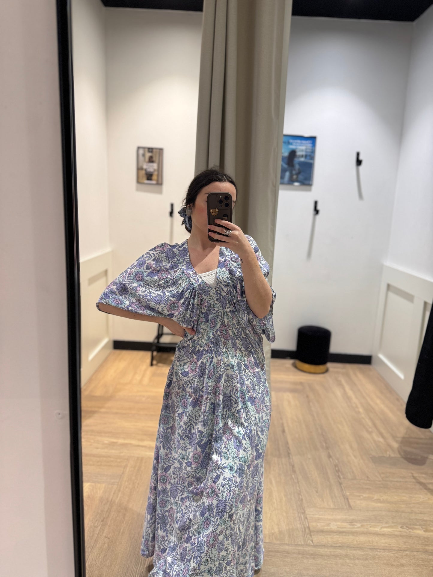 Robe longue à fleurs S