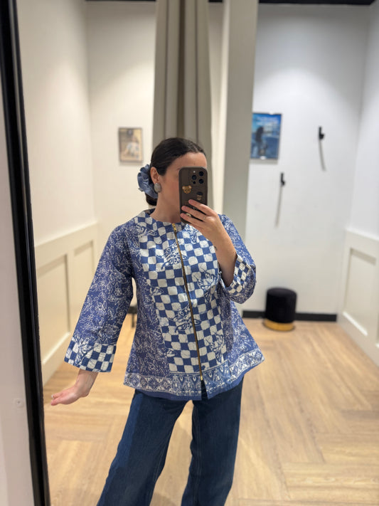 Veste vintage à motifs S