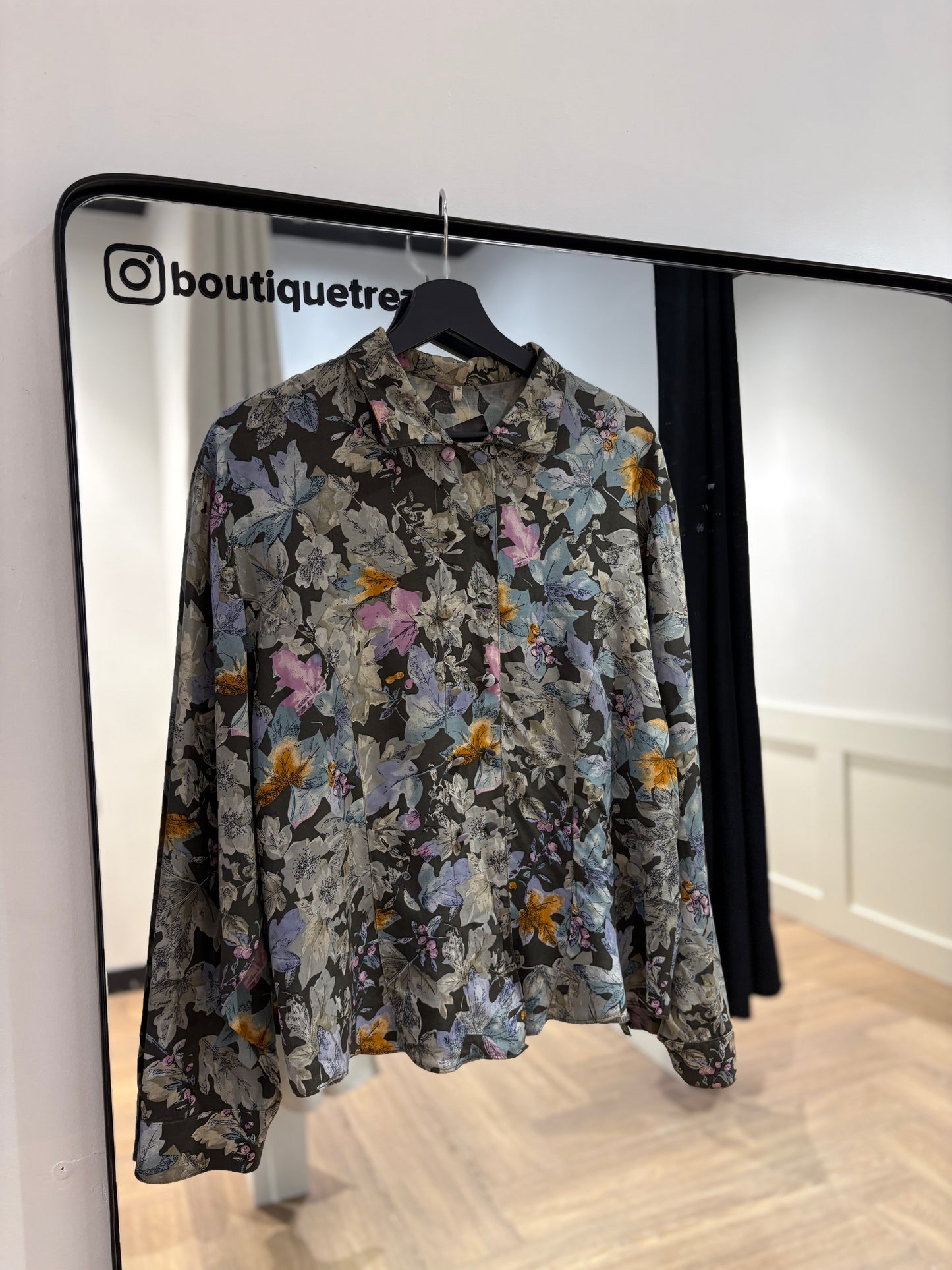 Blouse vintage à fleurs M