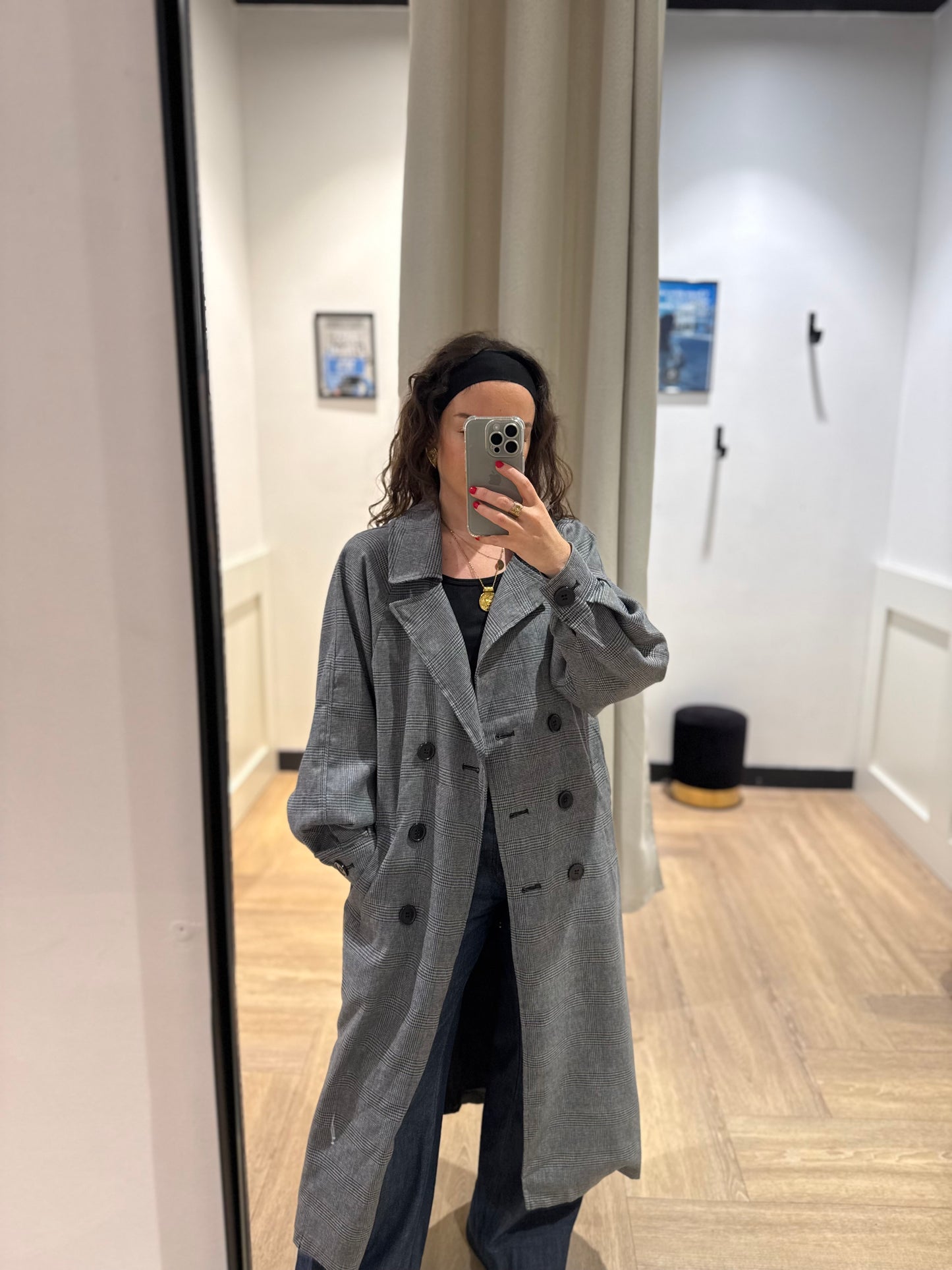 Trench à carreaux XS