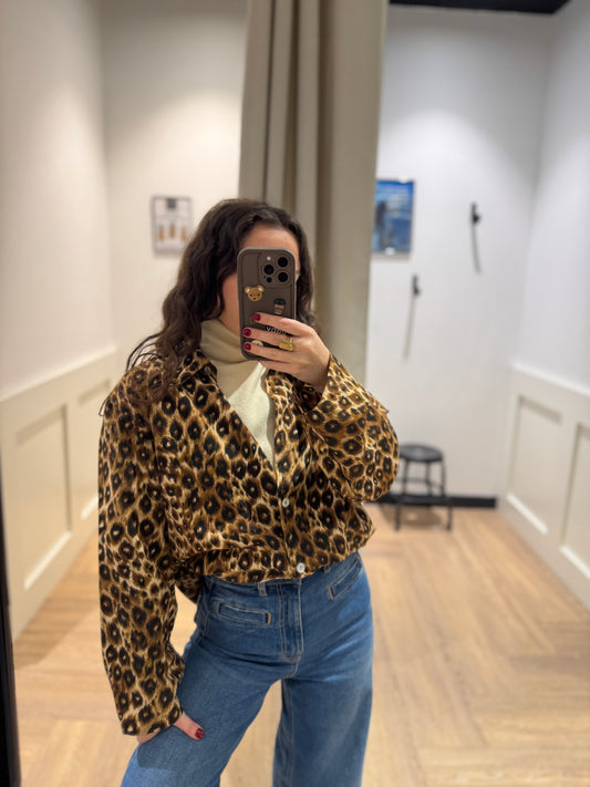 Blouse vintage léopard L