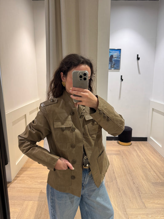 Veste en cuir vintage S