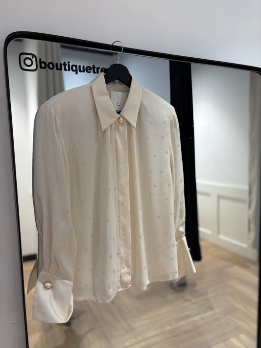 Blouse vintage crème L