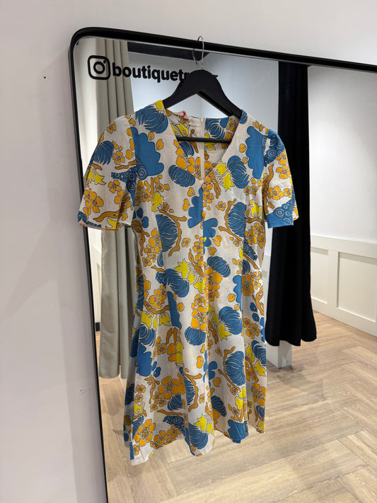 Robe vintage 60’s à motifs fleurs XS