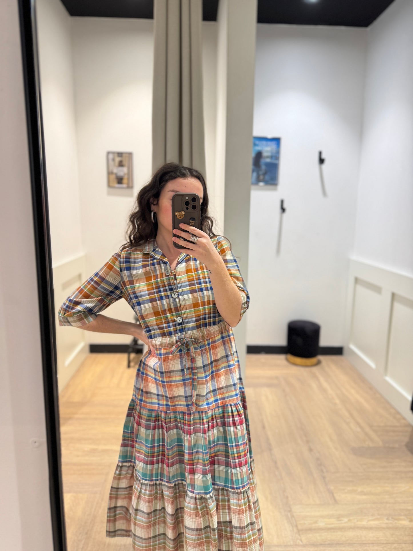 Robe à longue à carreaux XS