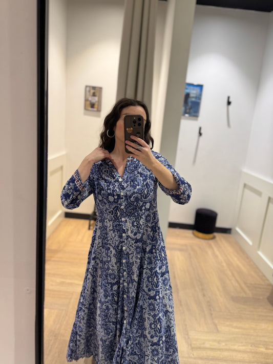 Robe longue à motifs XS
