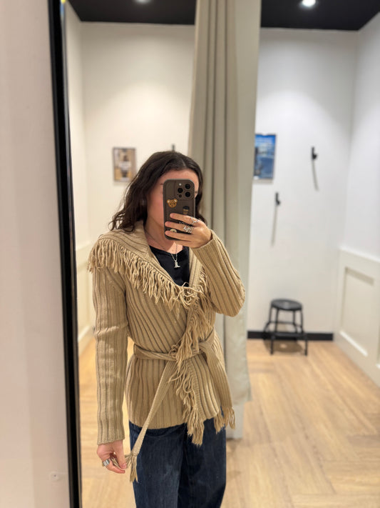 Cardigan à franges S/M