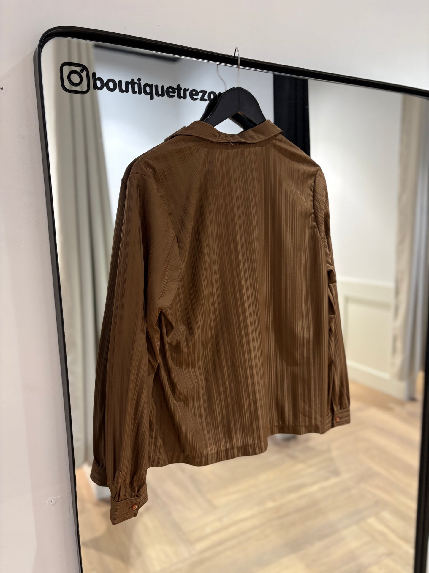 Blouse vintage marron L