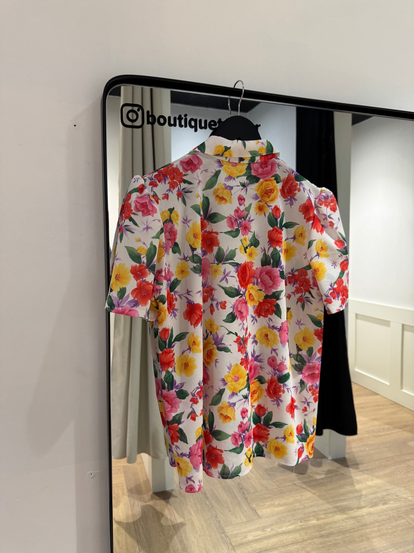 Blouse vintage à fleurs L