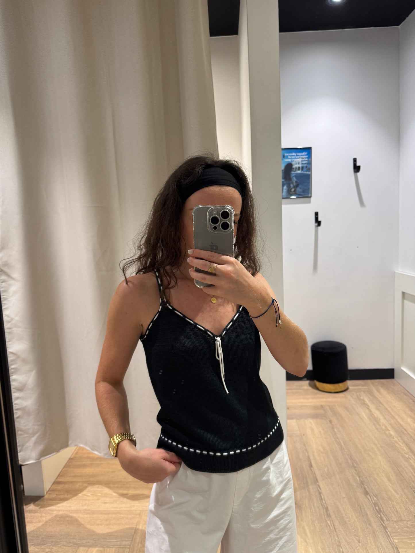 Top débardeur vintage en maille Marc Cain S