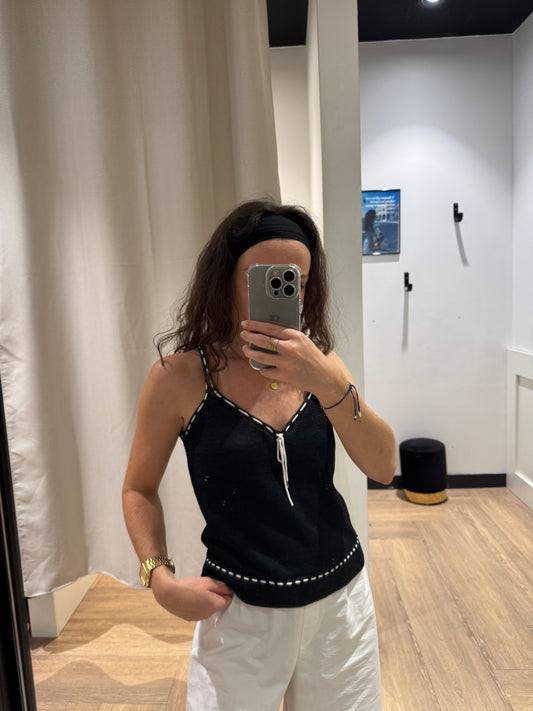 Top débardeur vintage en maille Marc Cain S