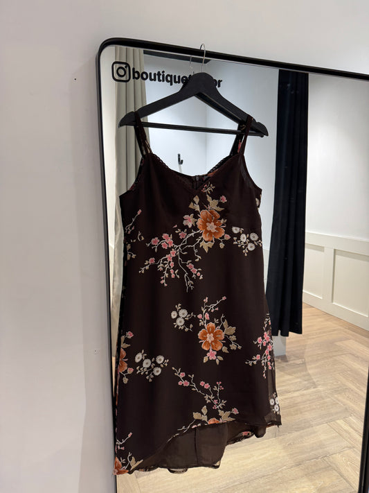 Robe à motifs fleurs XL