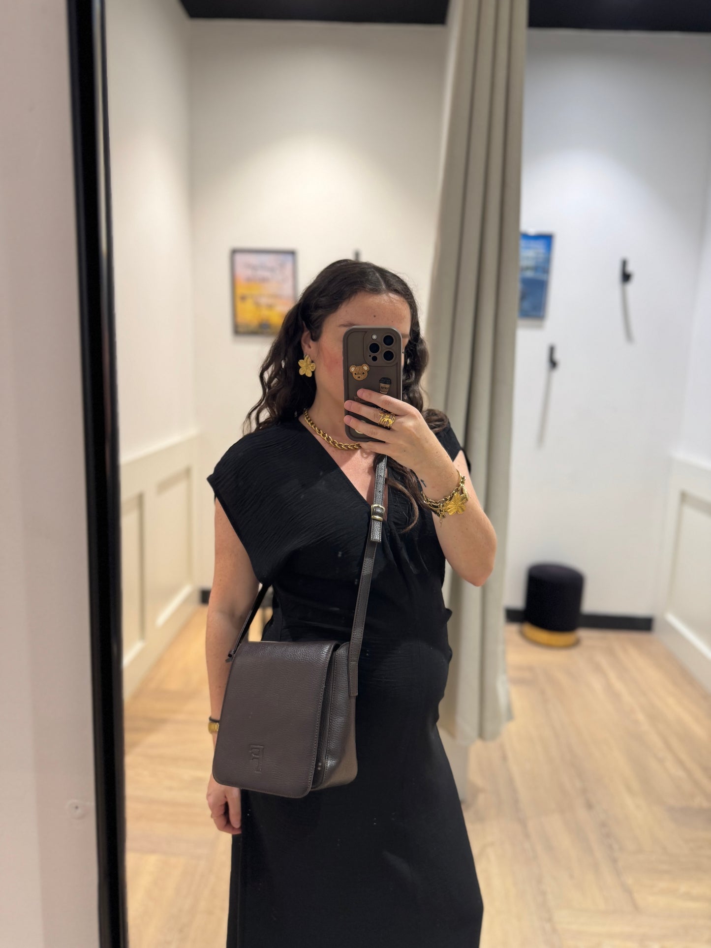 Sac bandoulière vintage marron
