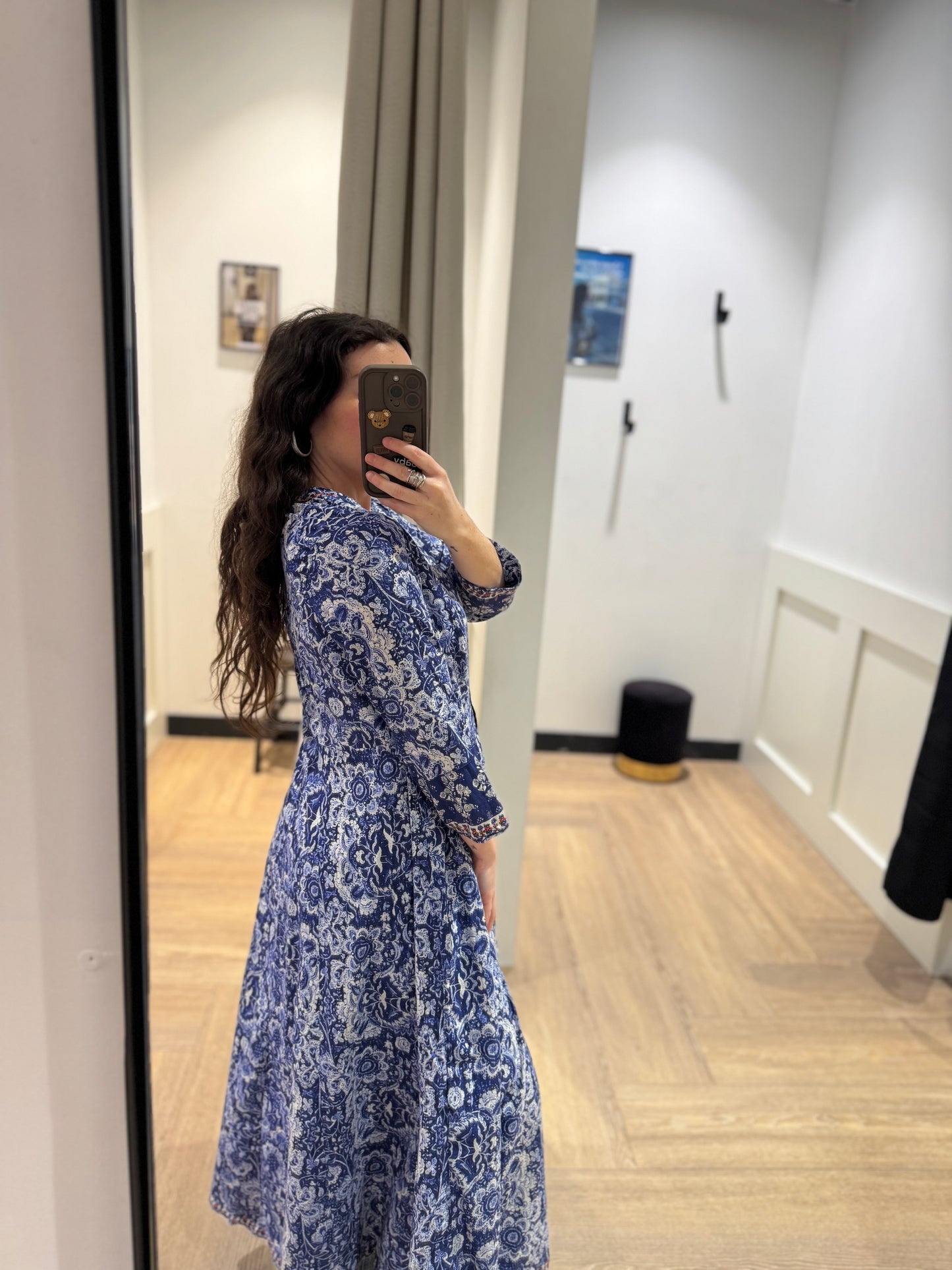 Robe longue à motifs XS