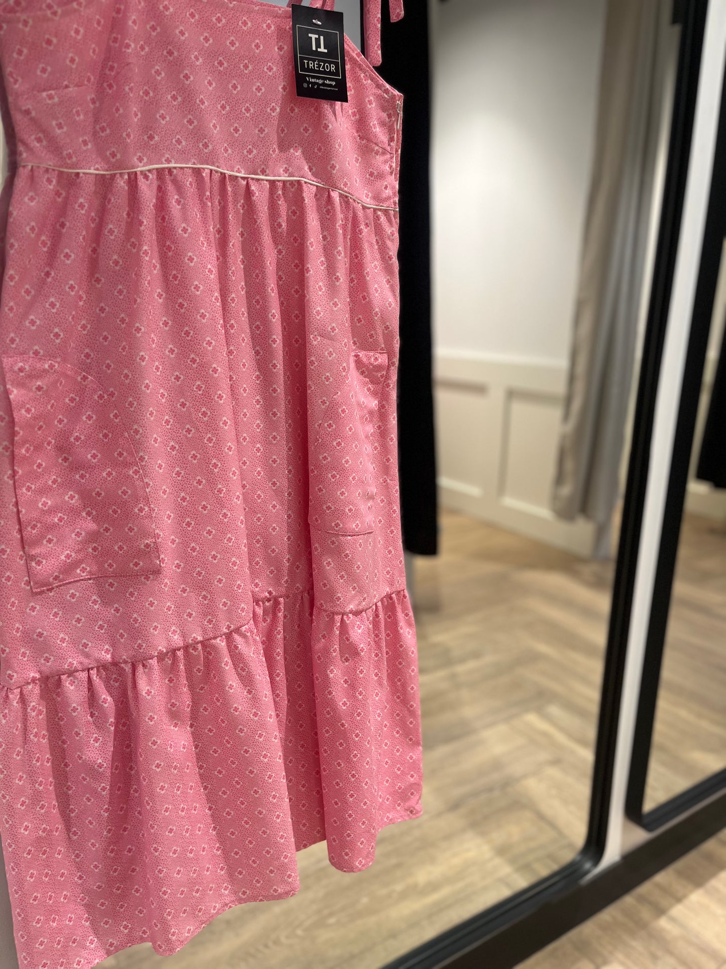 Robe longue vintage à motifs M