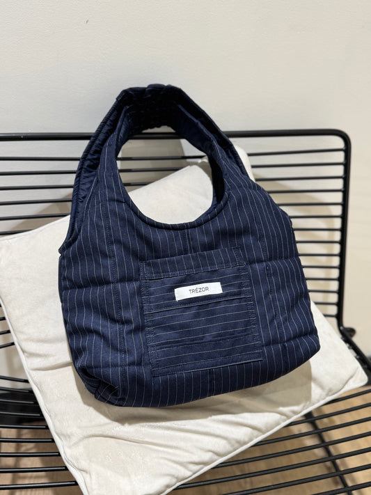 Sac en tissu upcyclé à rayures