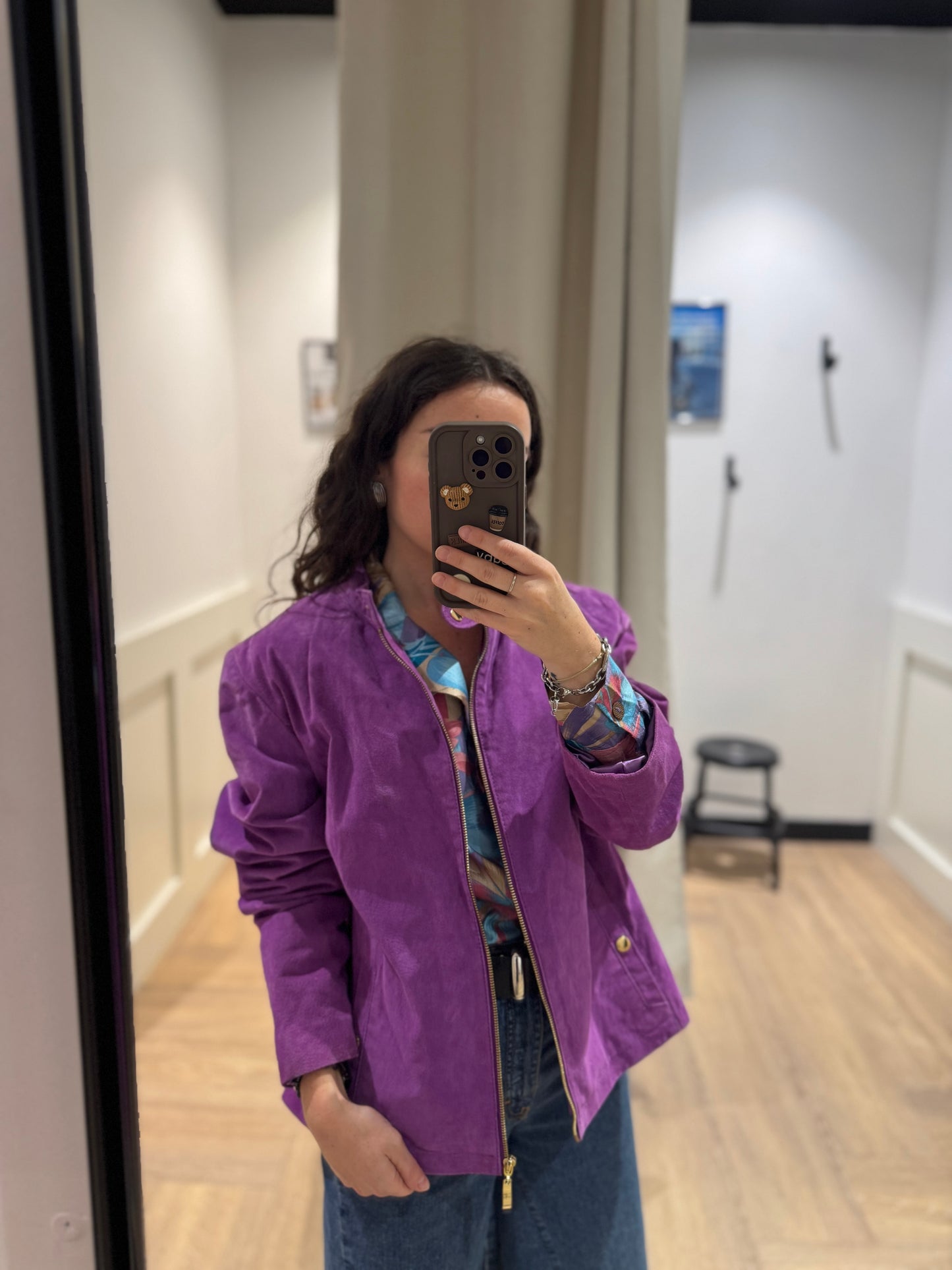 Veste en croûte de cuir XXXL