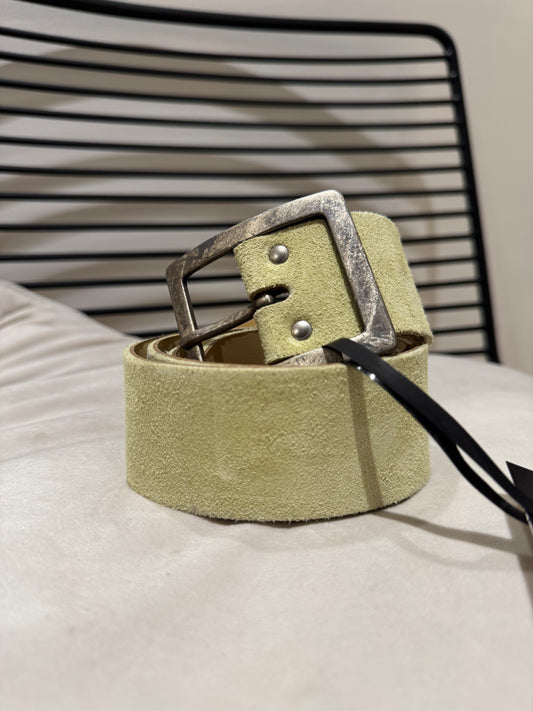 Ceinture en cuir vert pâle 95cm