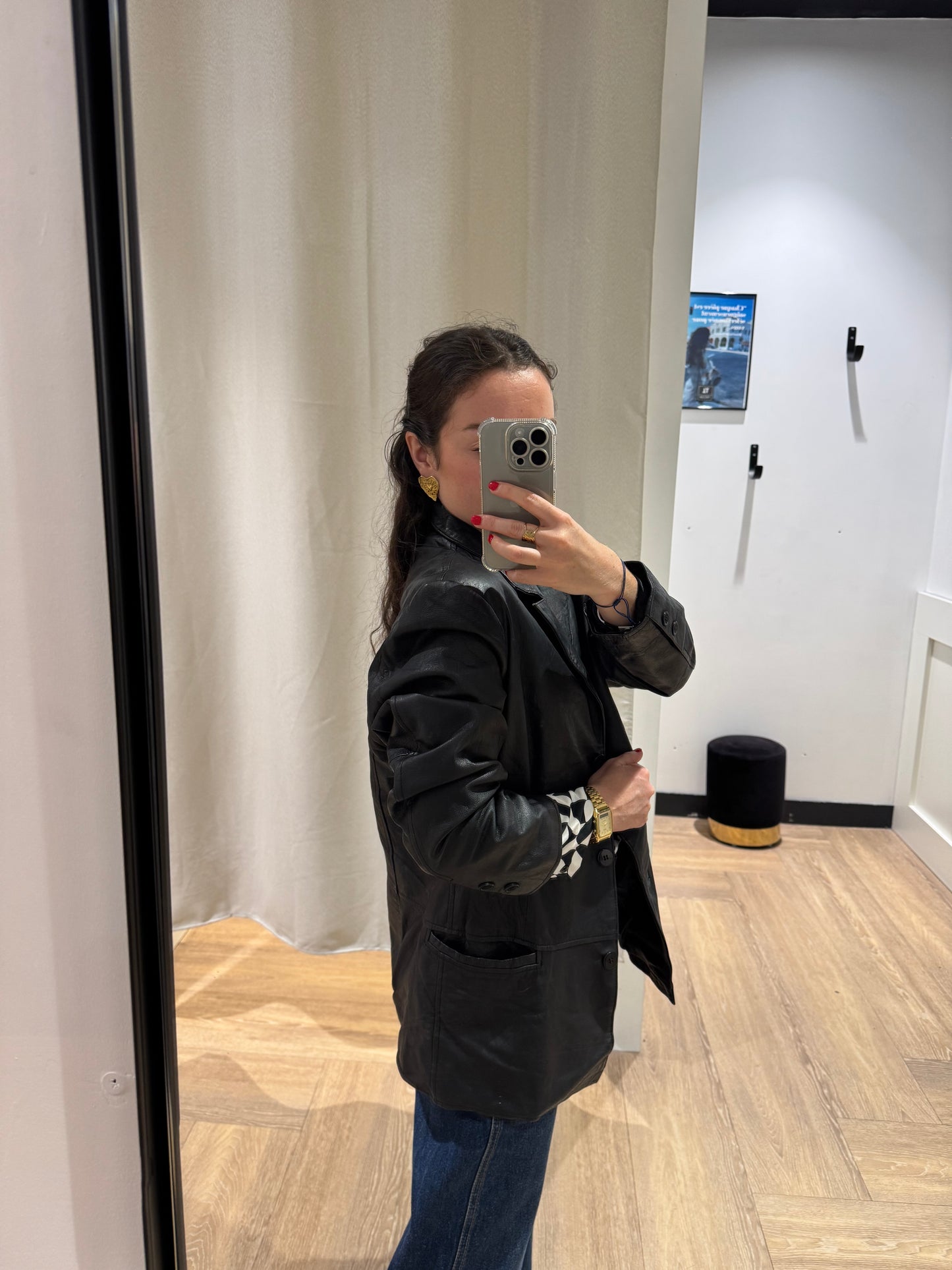 Blazer en cuir vintage M
