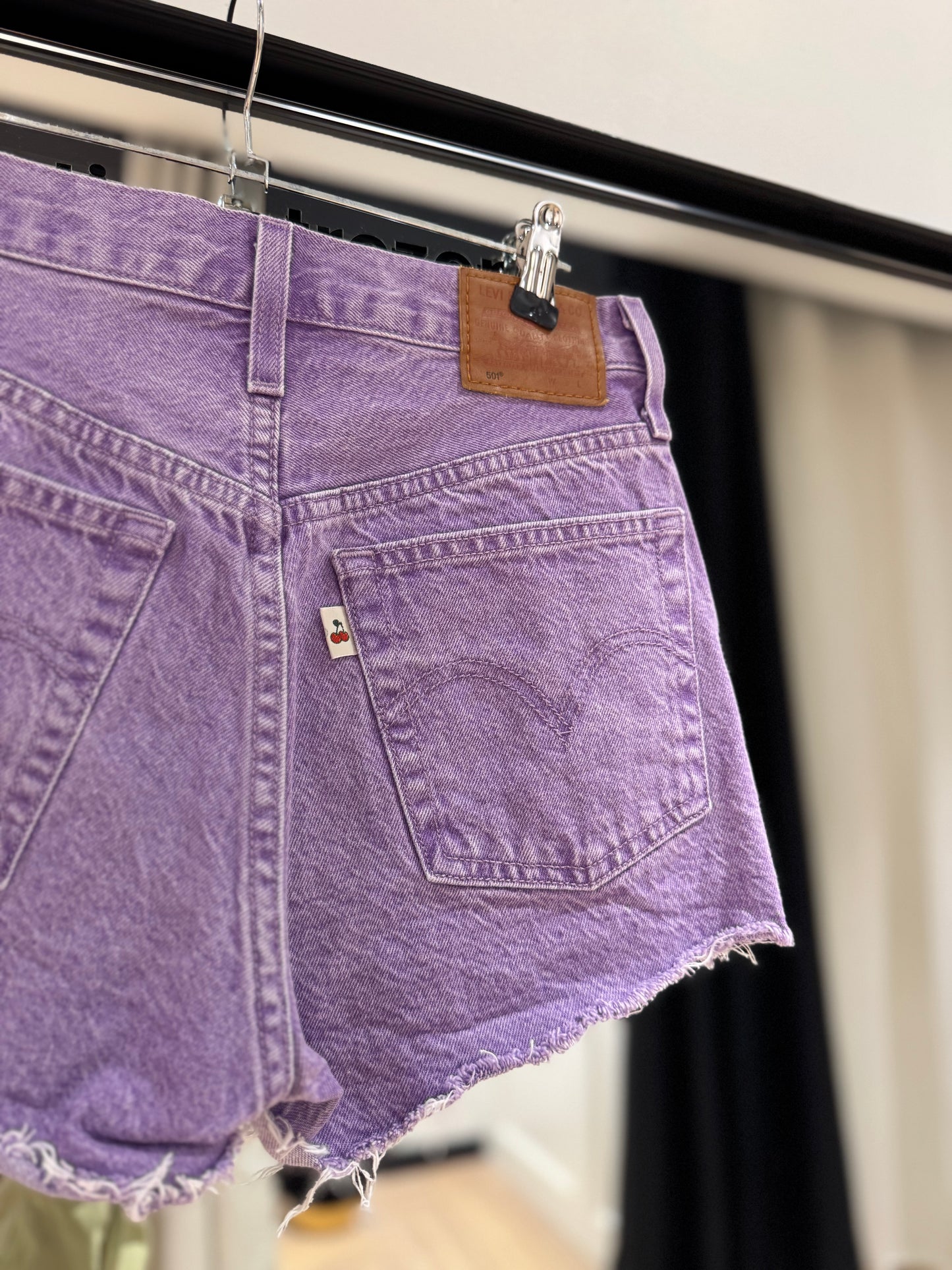 Short Levis en jean violet 34