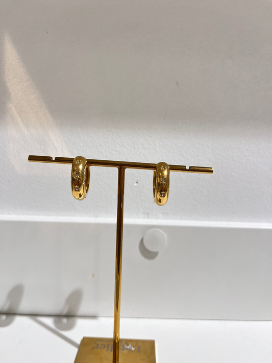 Boucles d’oreilles brillante doré