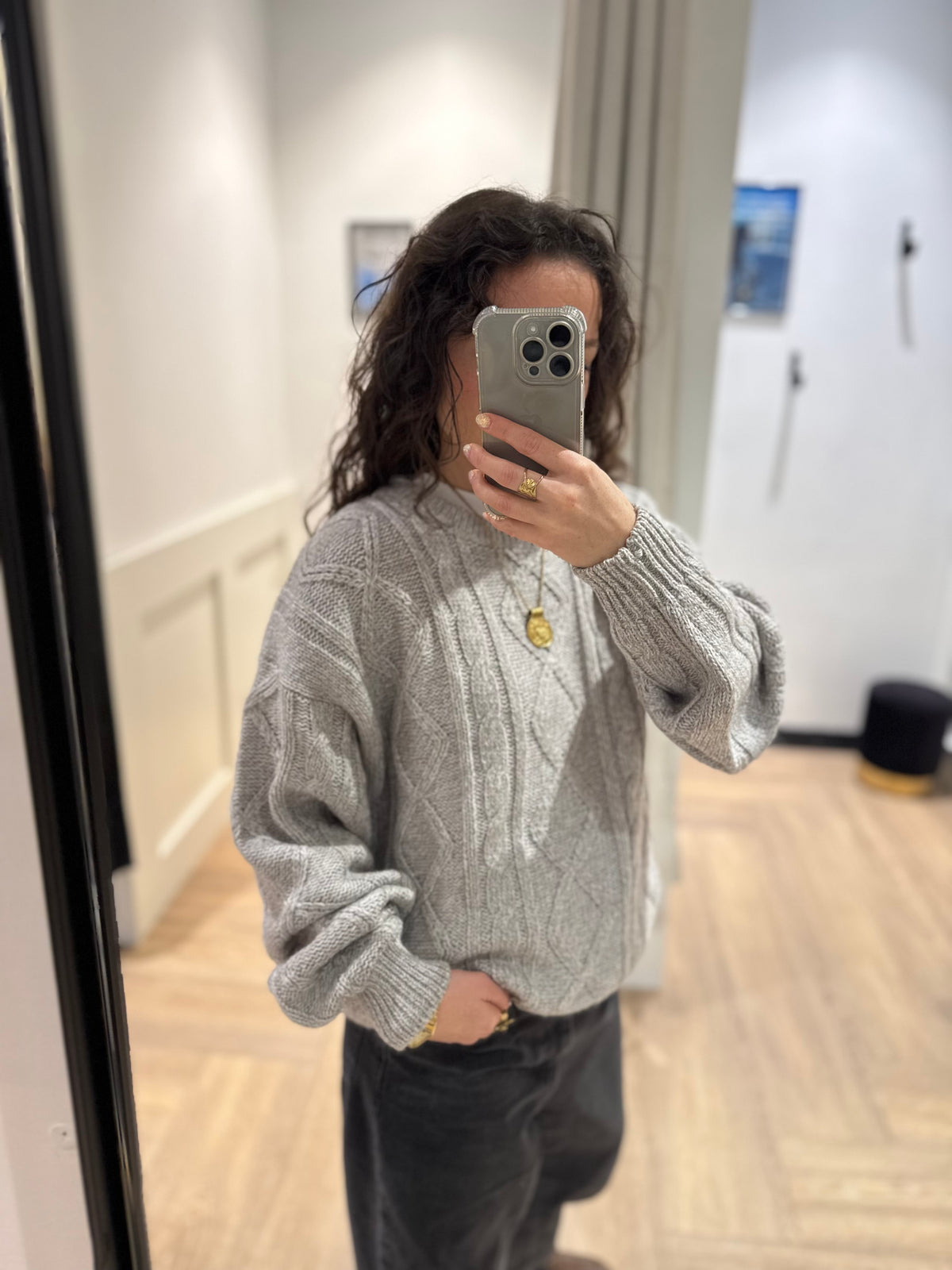 Pull vintage torsadé L