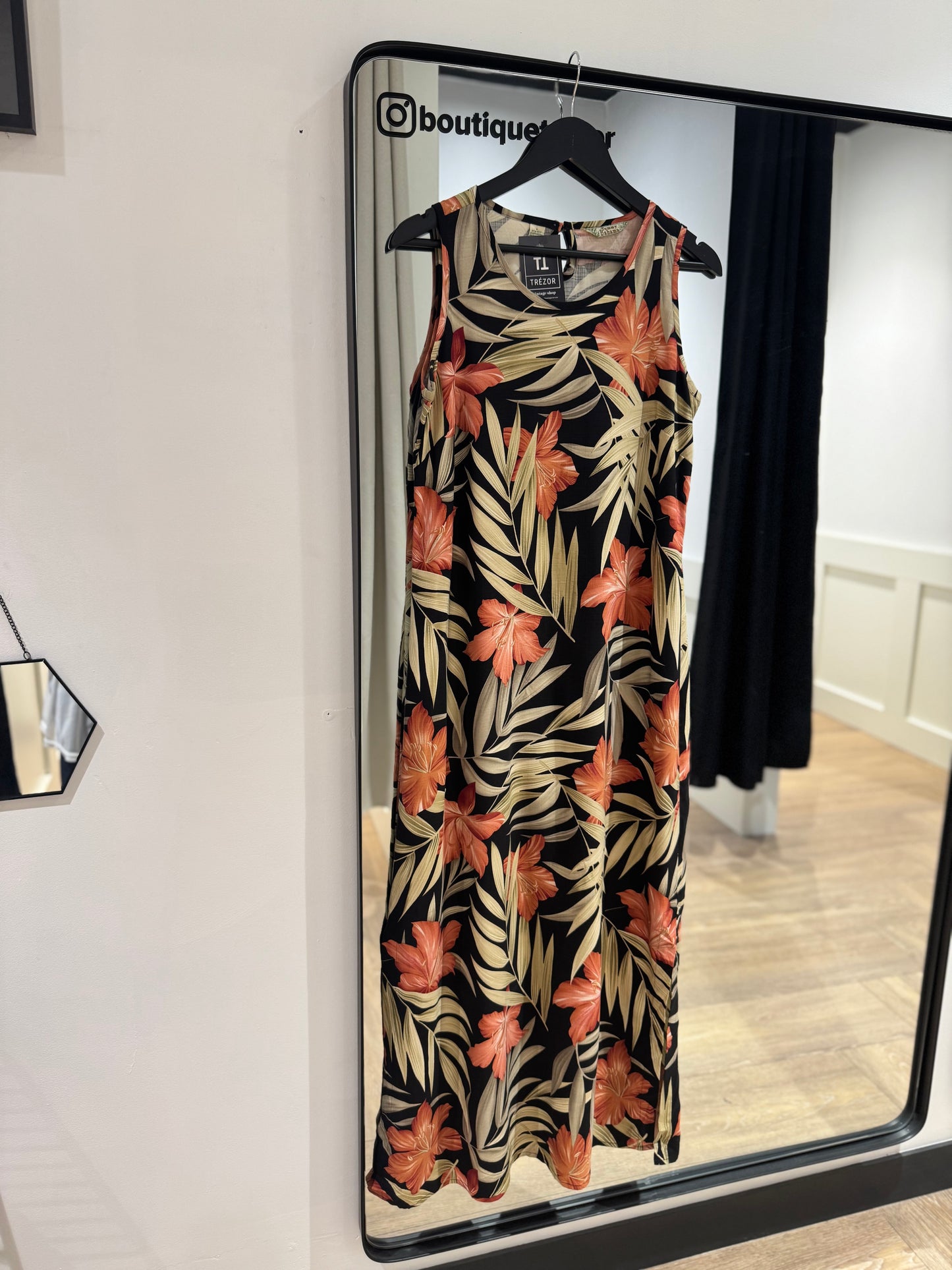 Robe longue à fleurs hawaïennes S