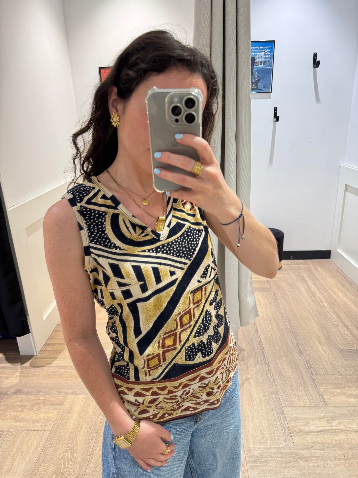 Débardeur vintage à motifs S