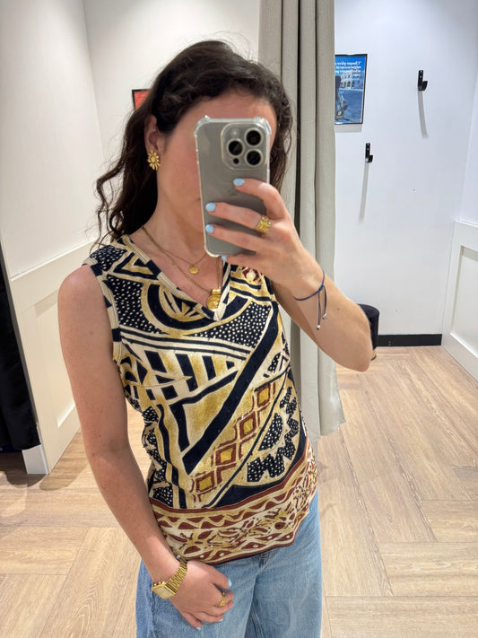 Débardeur vintage à motifs S