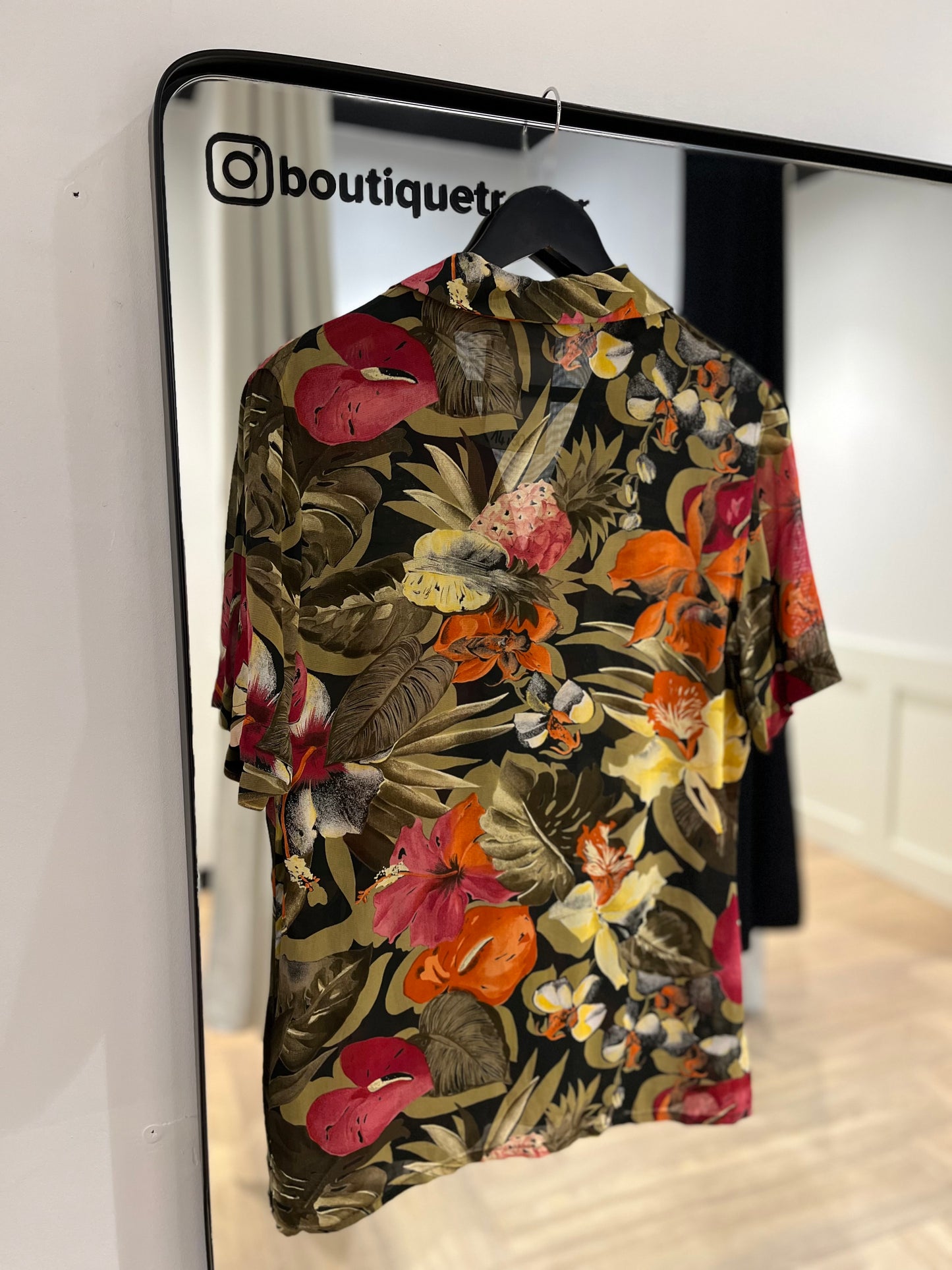 Blouse à fleurs colorées S