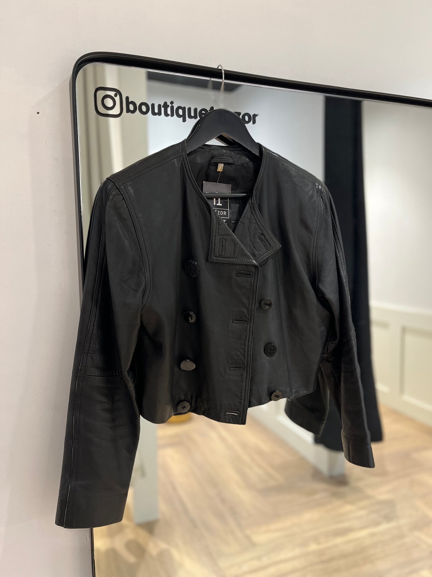 Veste en cuir vintage S