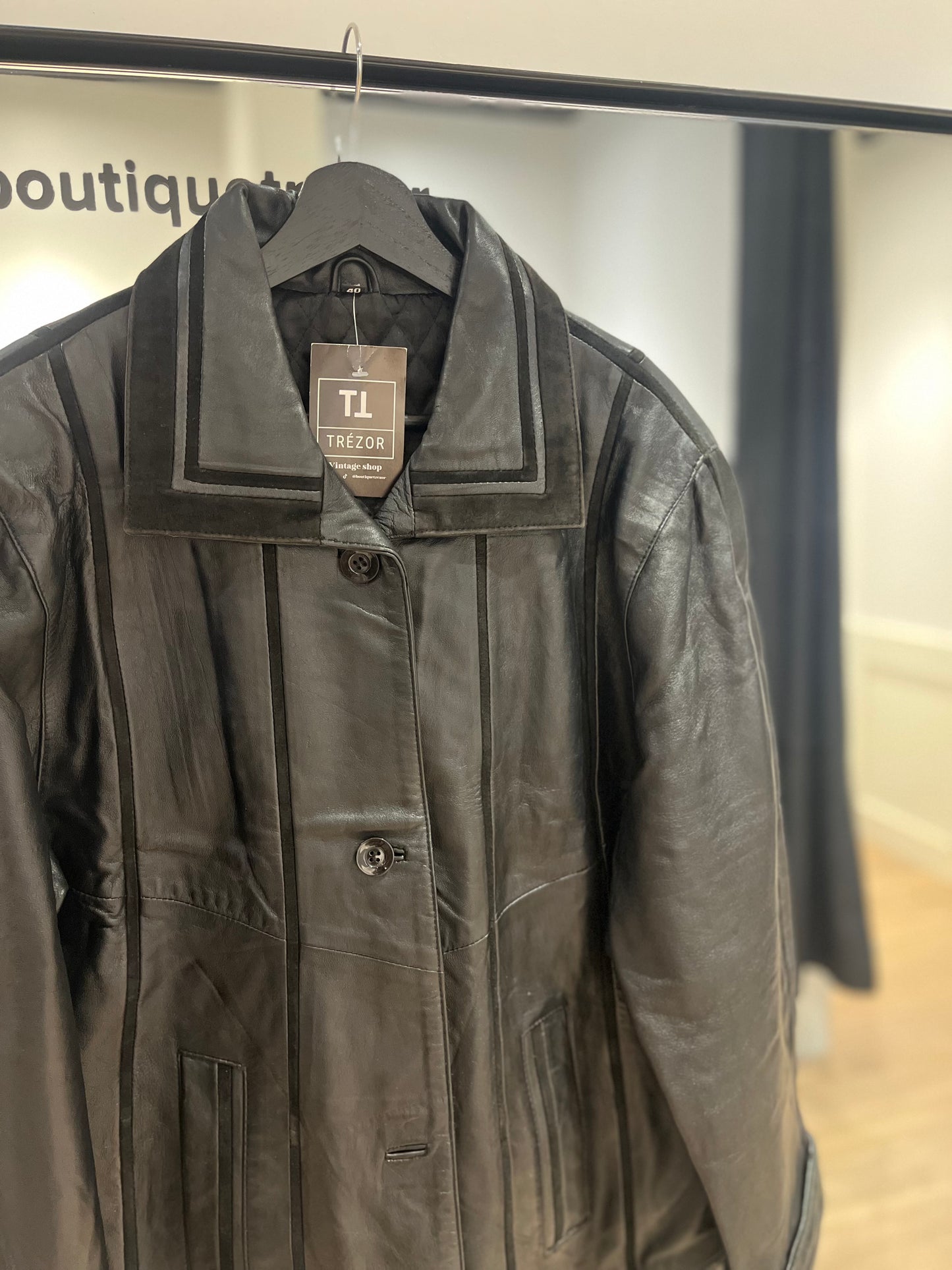 Veste en cuir vintage L